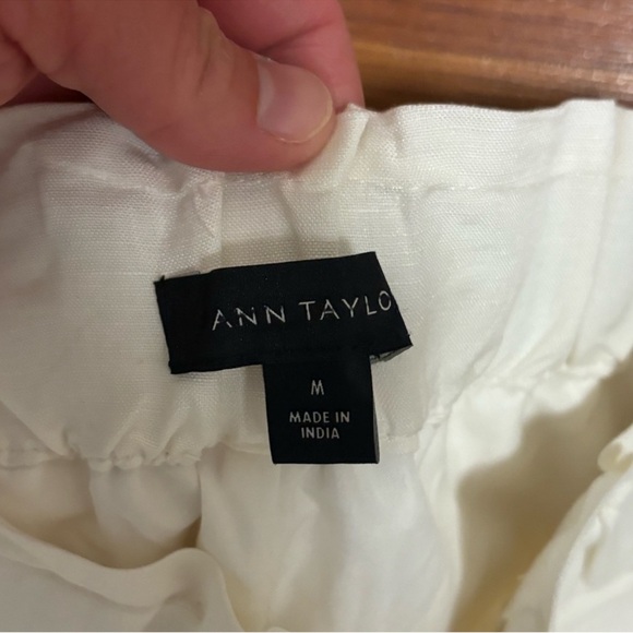 Ann Taylor The Pull On Palazzo Linen Blend Pant - Picture 3 of 4